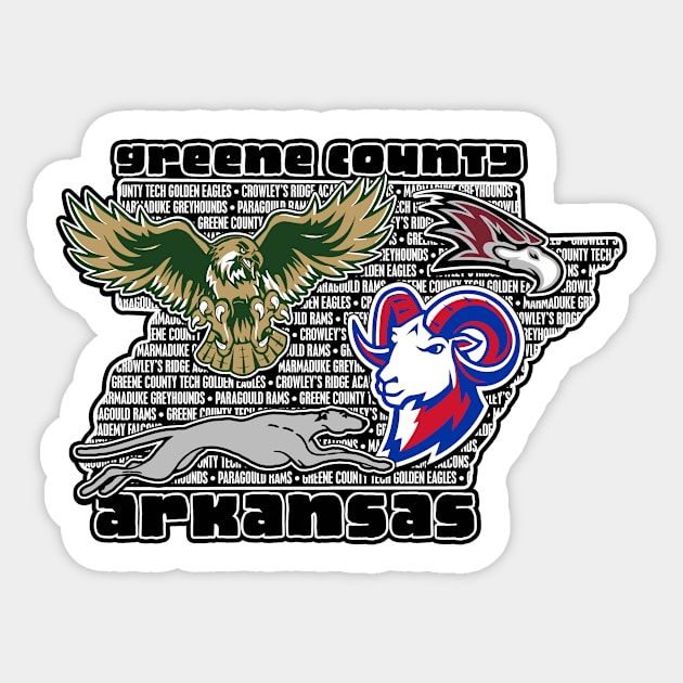 Greene County Mascots Sticker by rt-shirts